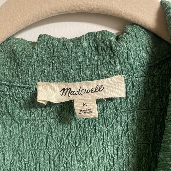Madewell Crinkle Knit Button Front Top - M - Picture 4 of 9